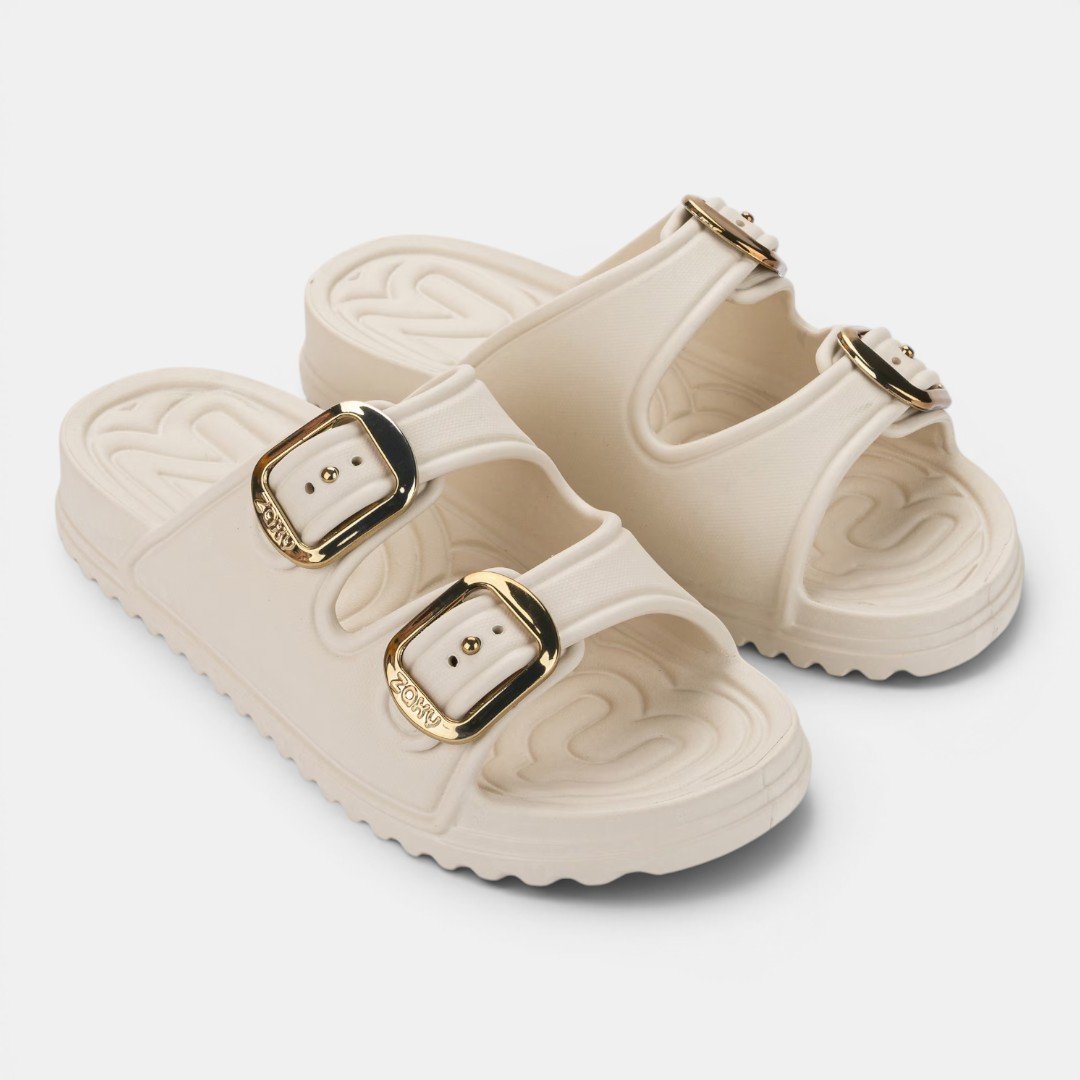 Chinelo Zaxy Slide Partner Air Off White Branco 3