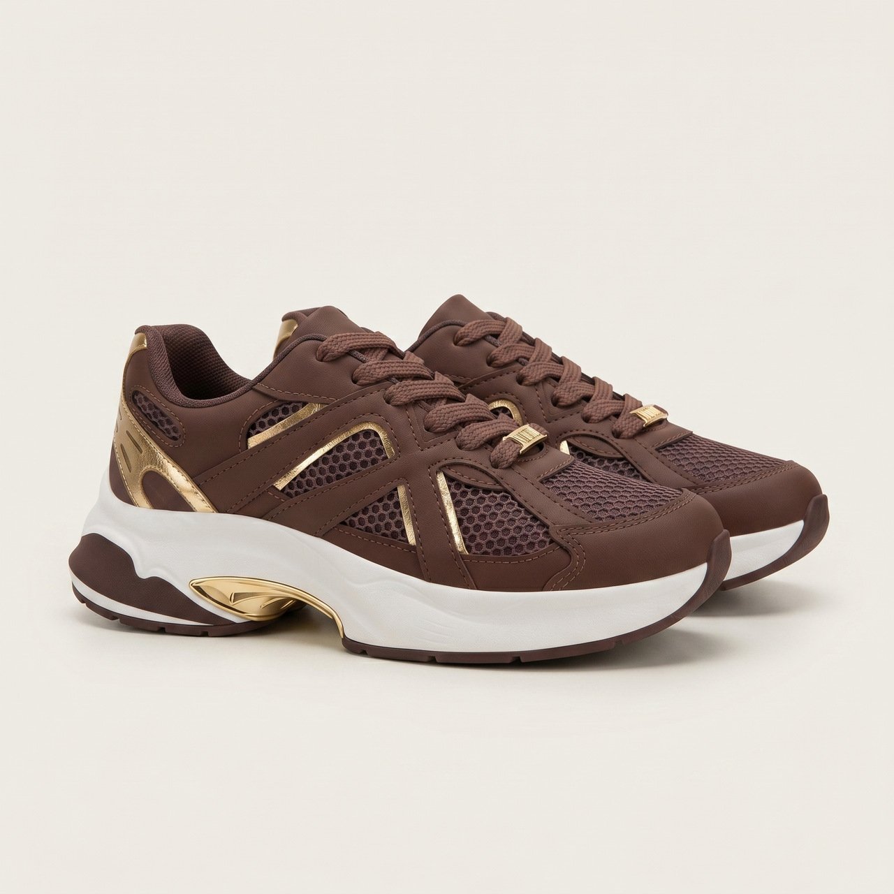 Tênis Vizzano Casual Feminino Marrom Marrom 3