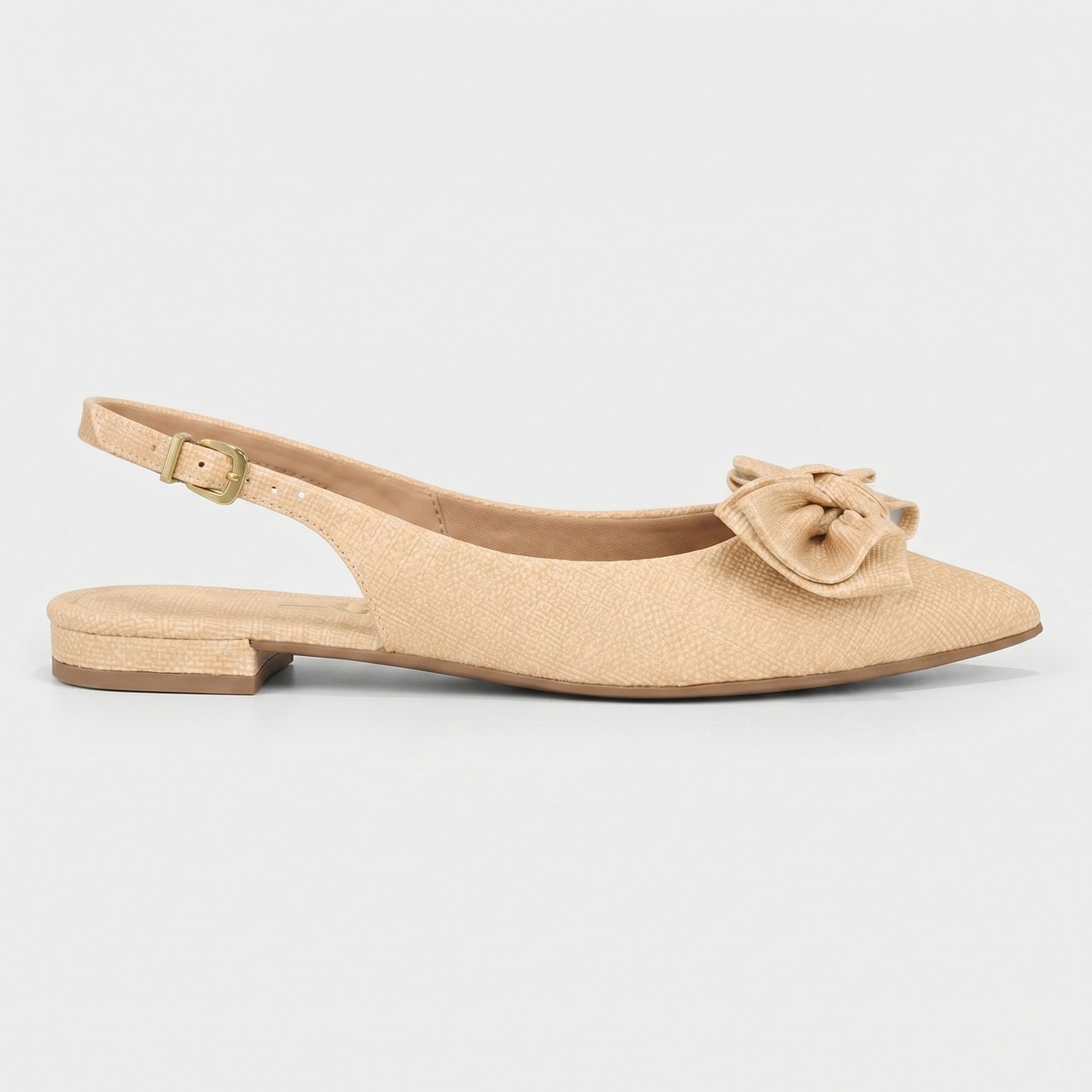 Sapatilha Slingback Vizzano com Laço Natural