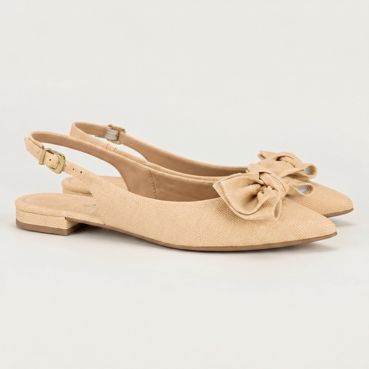 Sapatilha Slingback Vizzano com Laço Natural Bege 3