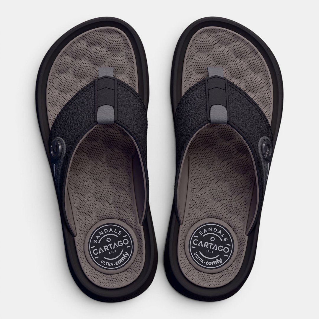 Chinelo Masculino Cartago Santorini VIII Preto Preto 2