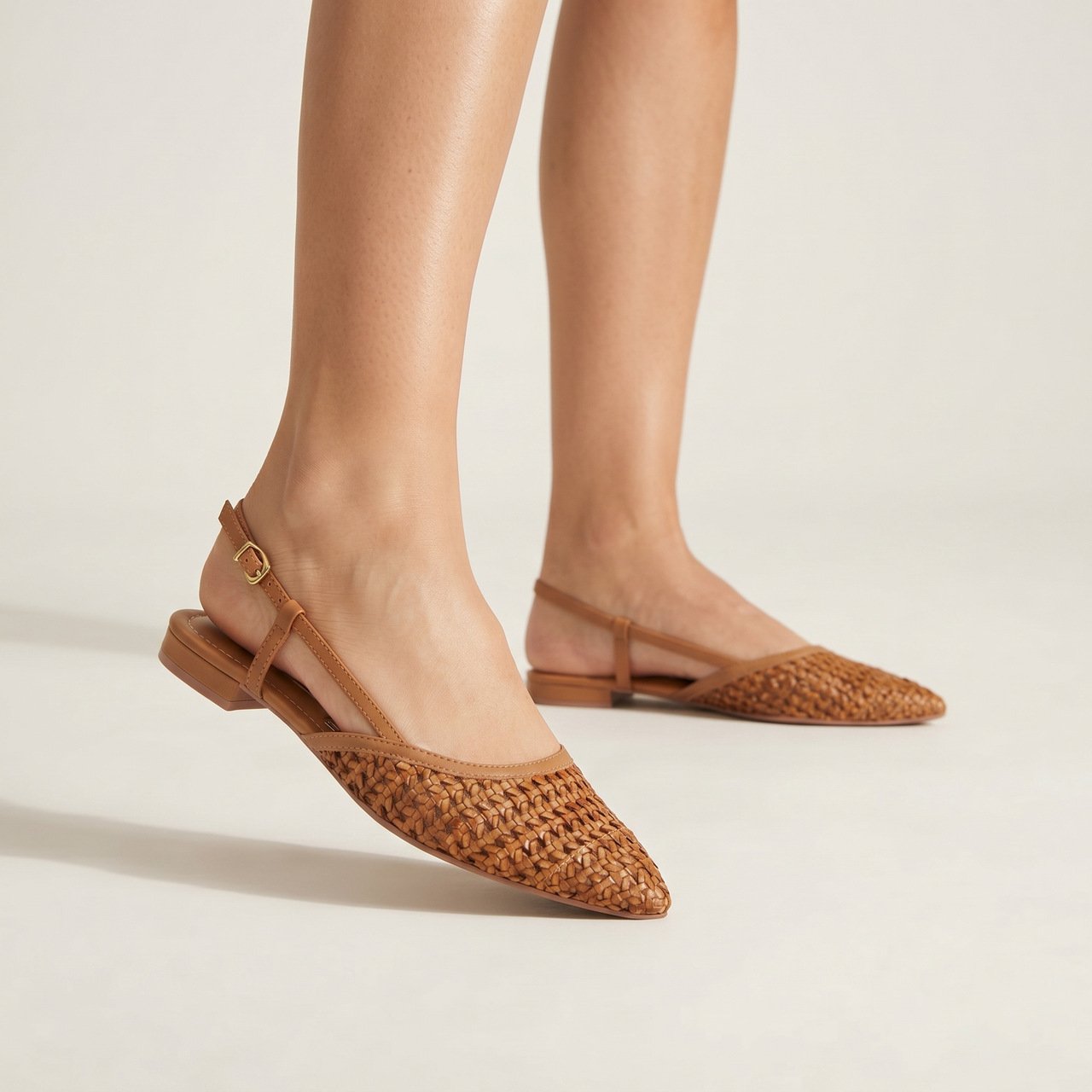Sapatilha Slingback Vizzano Feminina Caramelo Bege 2