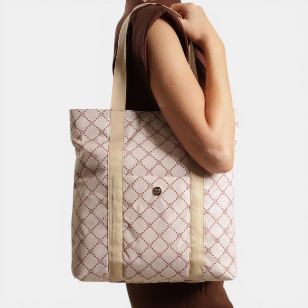 Bolsa Arezzo Brizza Monograma Bege Marrom 2