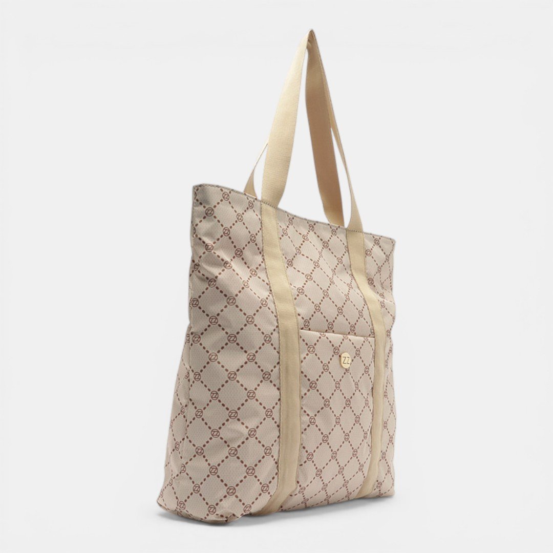 Bolsa Arezzo Brizza Monograma Bege Marrom 3