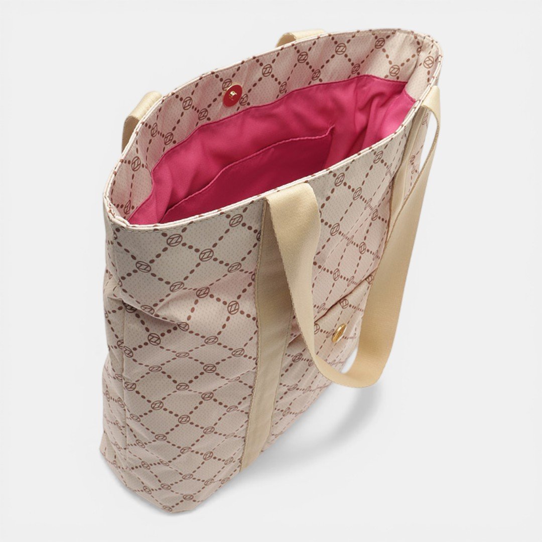 Bolsa Arezzo Brizza Monograma Bege Marrom 4