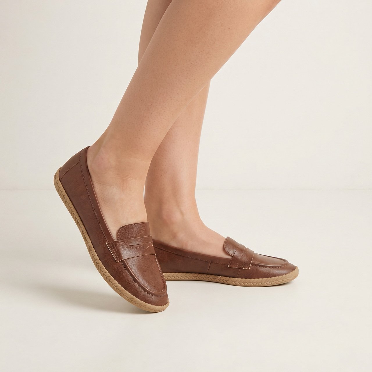Sapatilha Moleca Feminina Marrom Bege 2