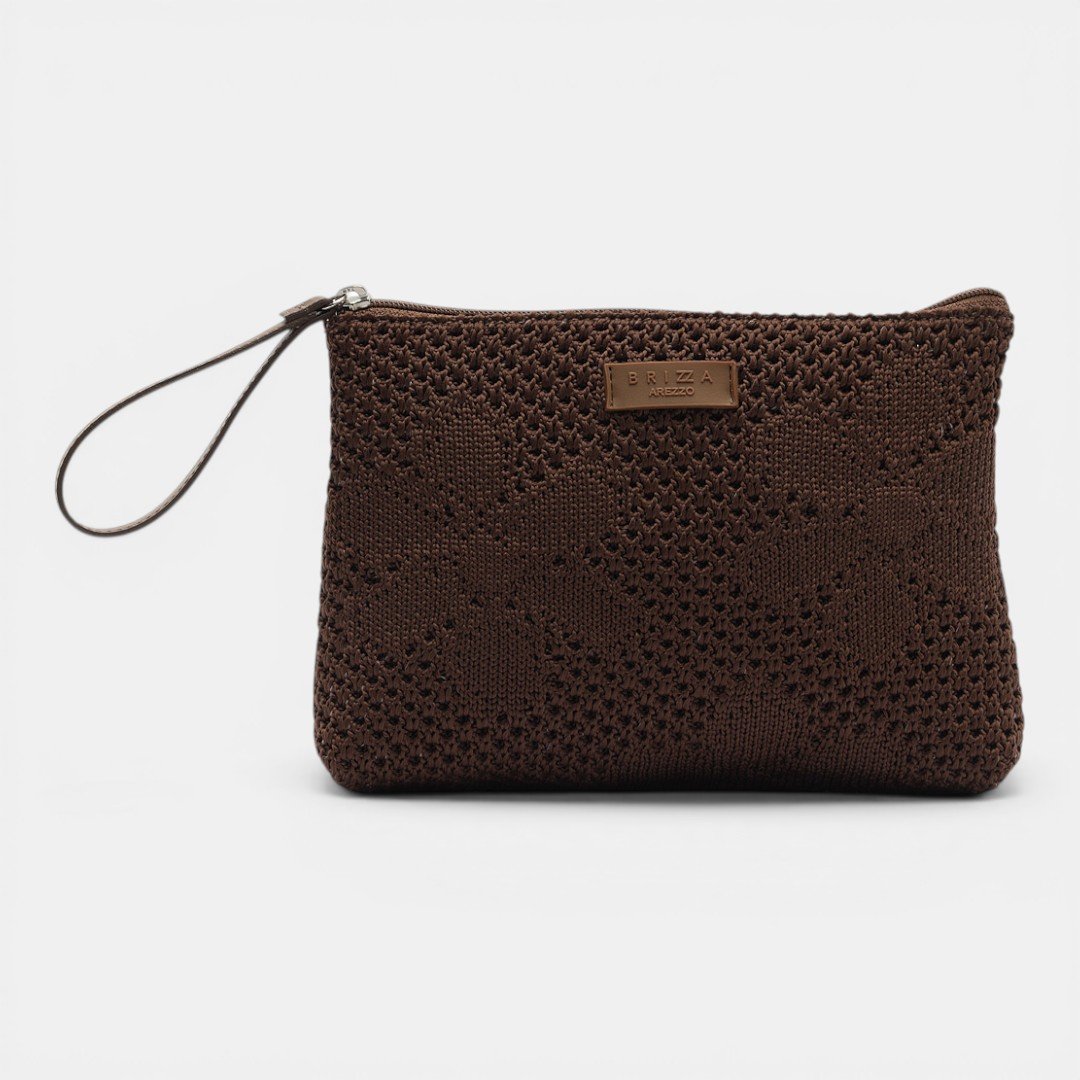 Clutch Arezzo Brizza Marrom