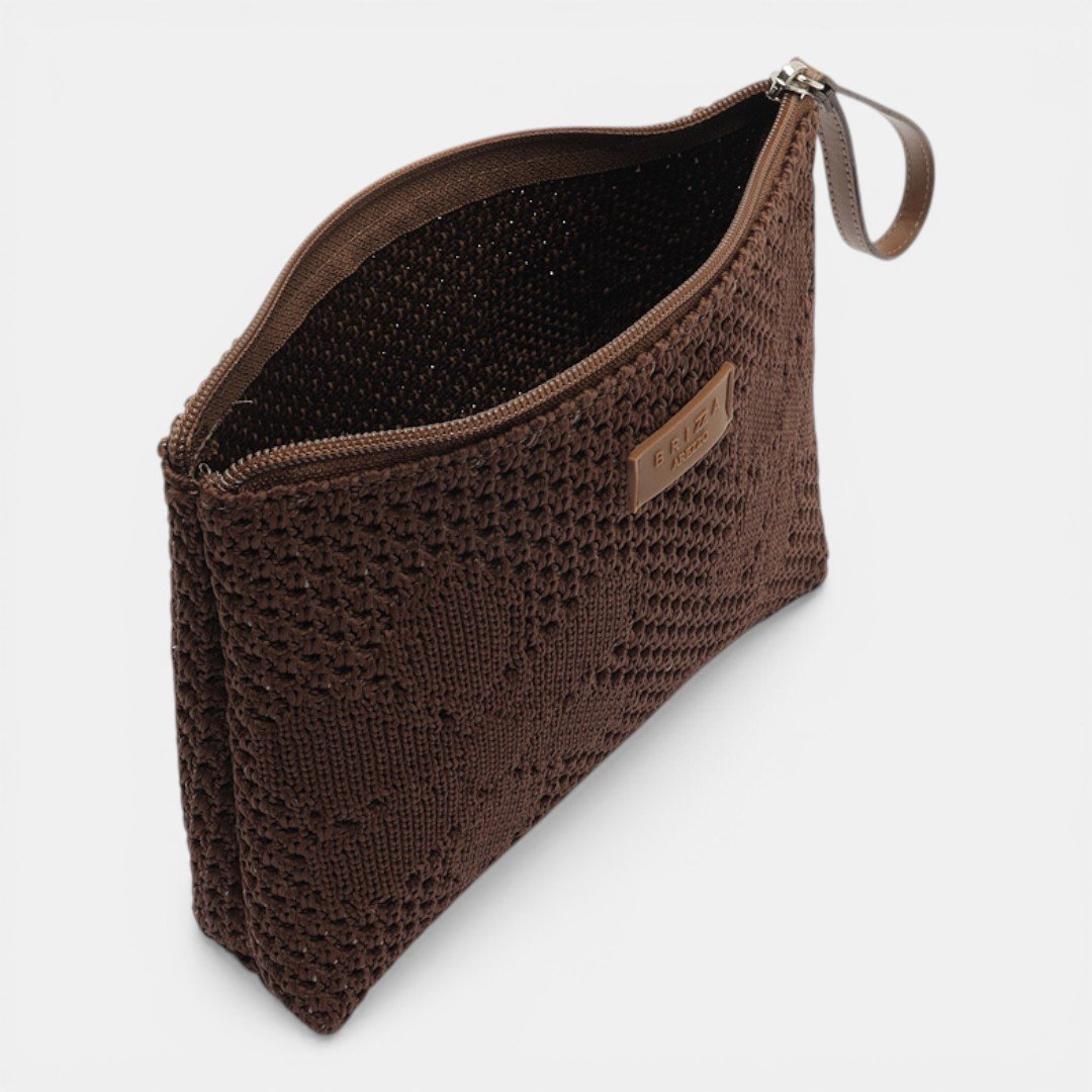 Clutch Arezzo Brizza Marrom Marrom 2
