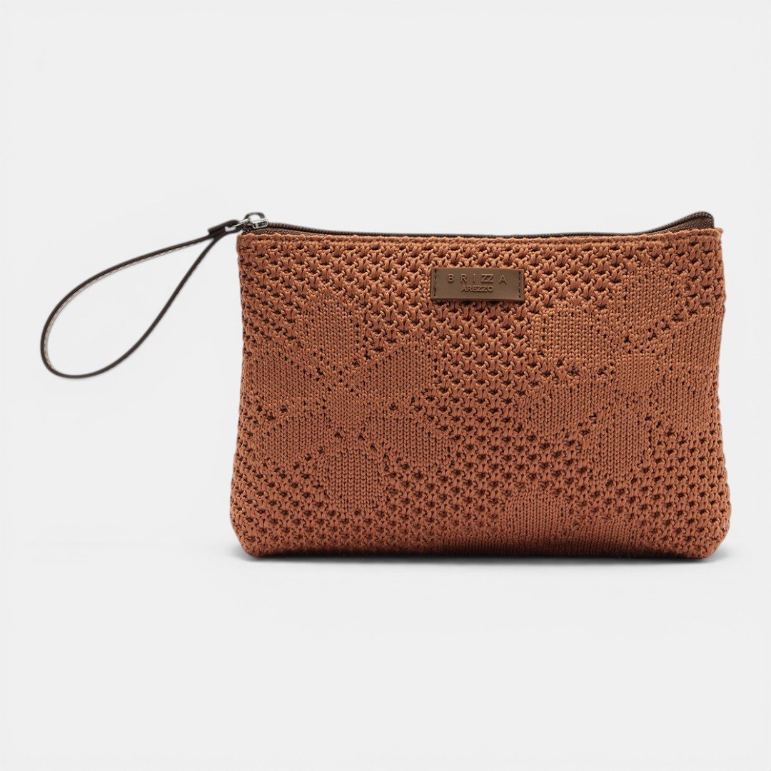 Clutch Arezzo Brizza Caramelo