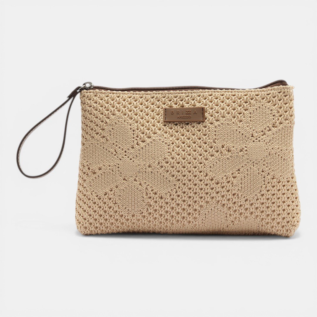 Clutch Arezzo Brizza Bege