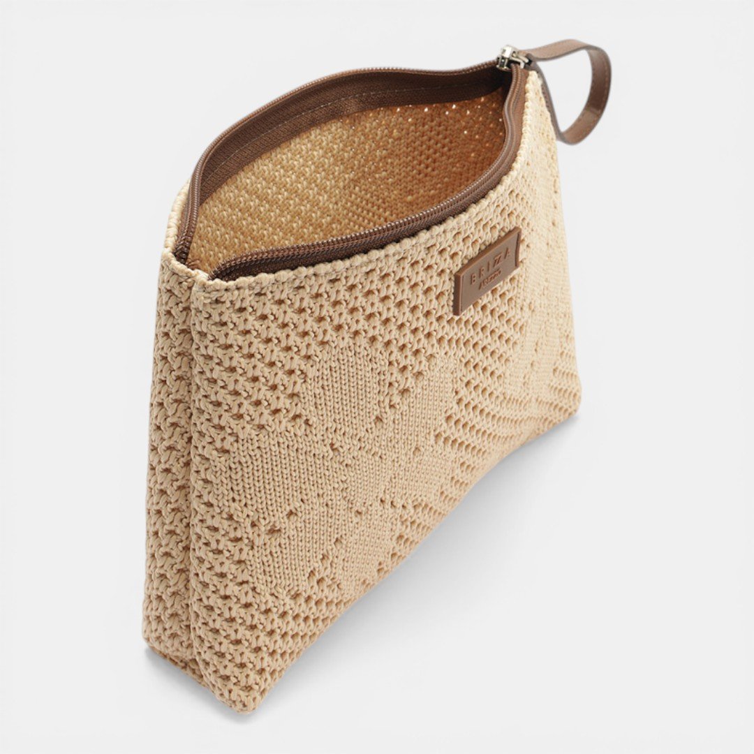 Clutch Arezzo Brizza Bege Bege 2
