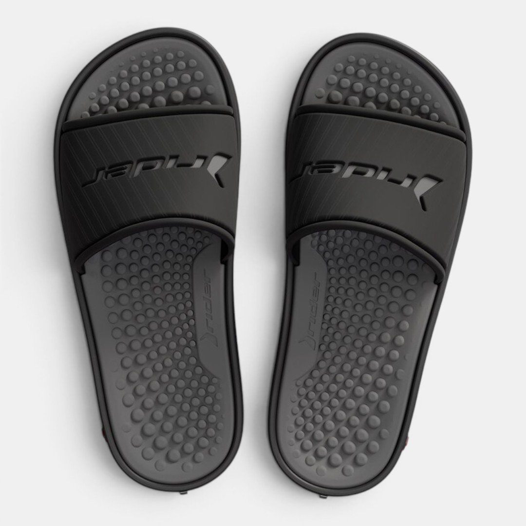 Chinelo Rider Pump Slide III Preto Preto 2