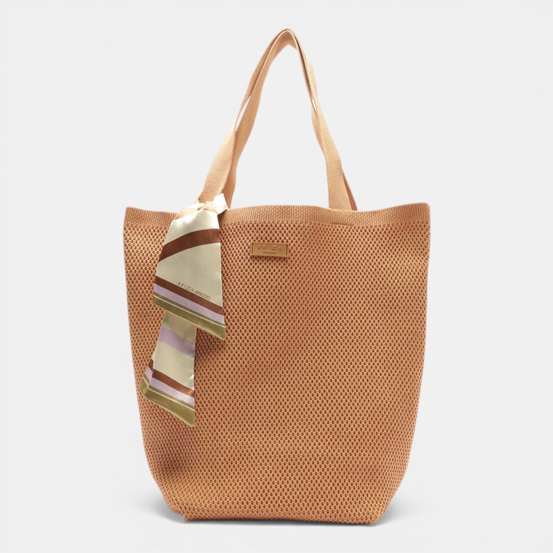 Bolsa Arezzo Brizza Shopper Caramelo
