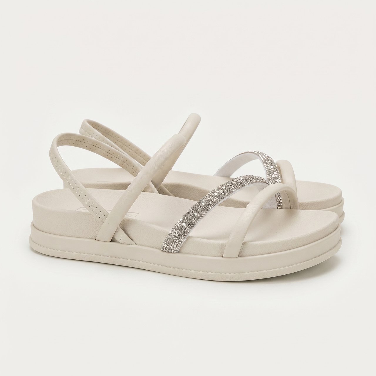 Papete Moleca Feminina Off White Branco 3