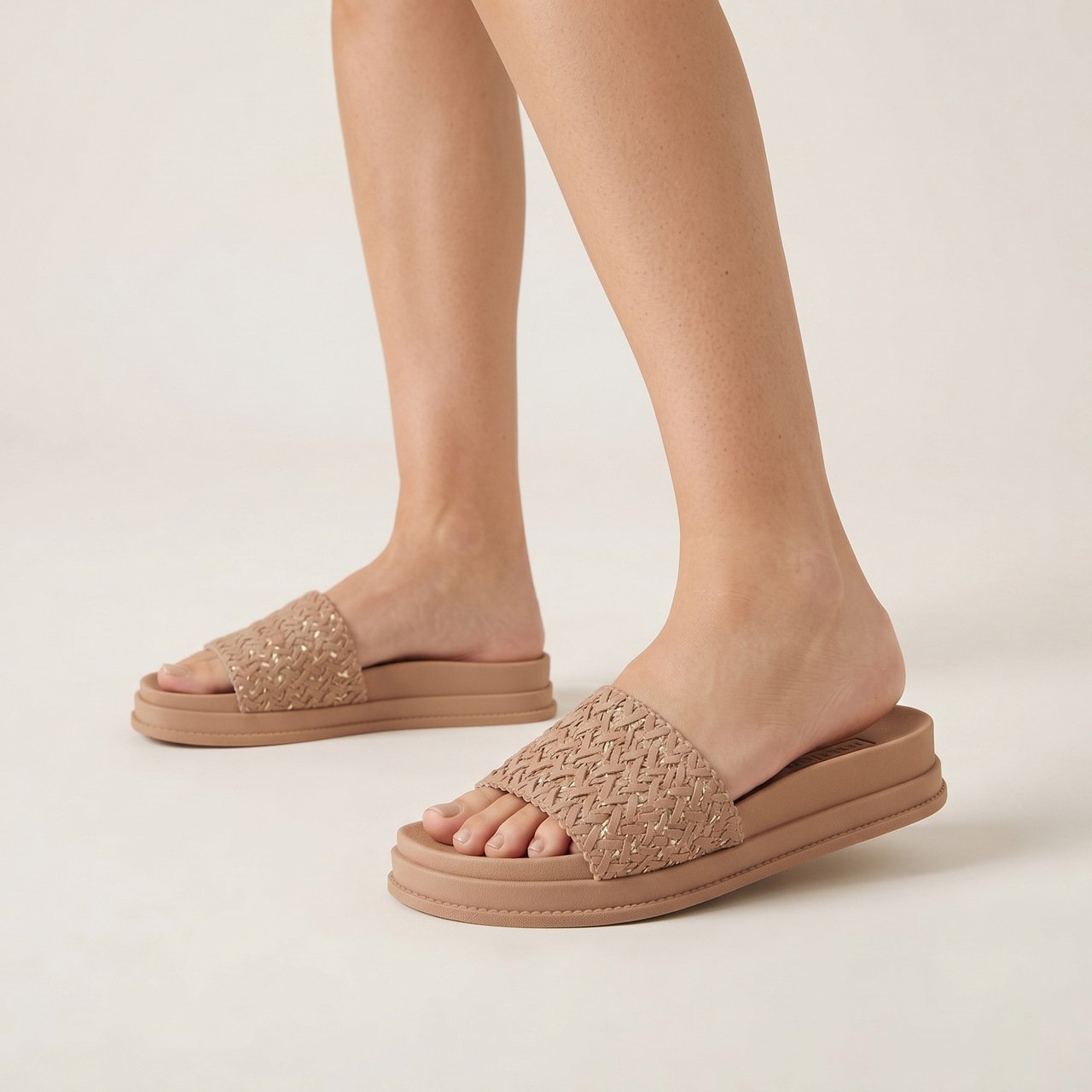 Slide Feminino Moleca Nude Bege 2