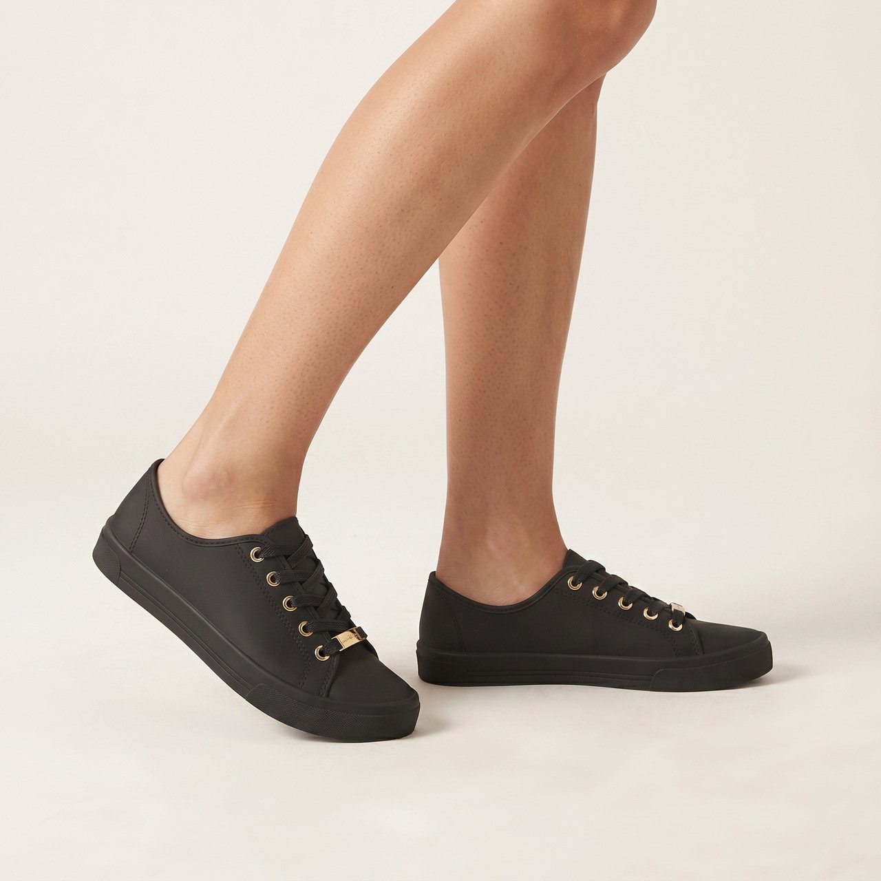Tênis Feminino Casual Moleca Preto Preto 2