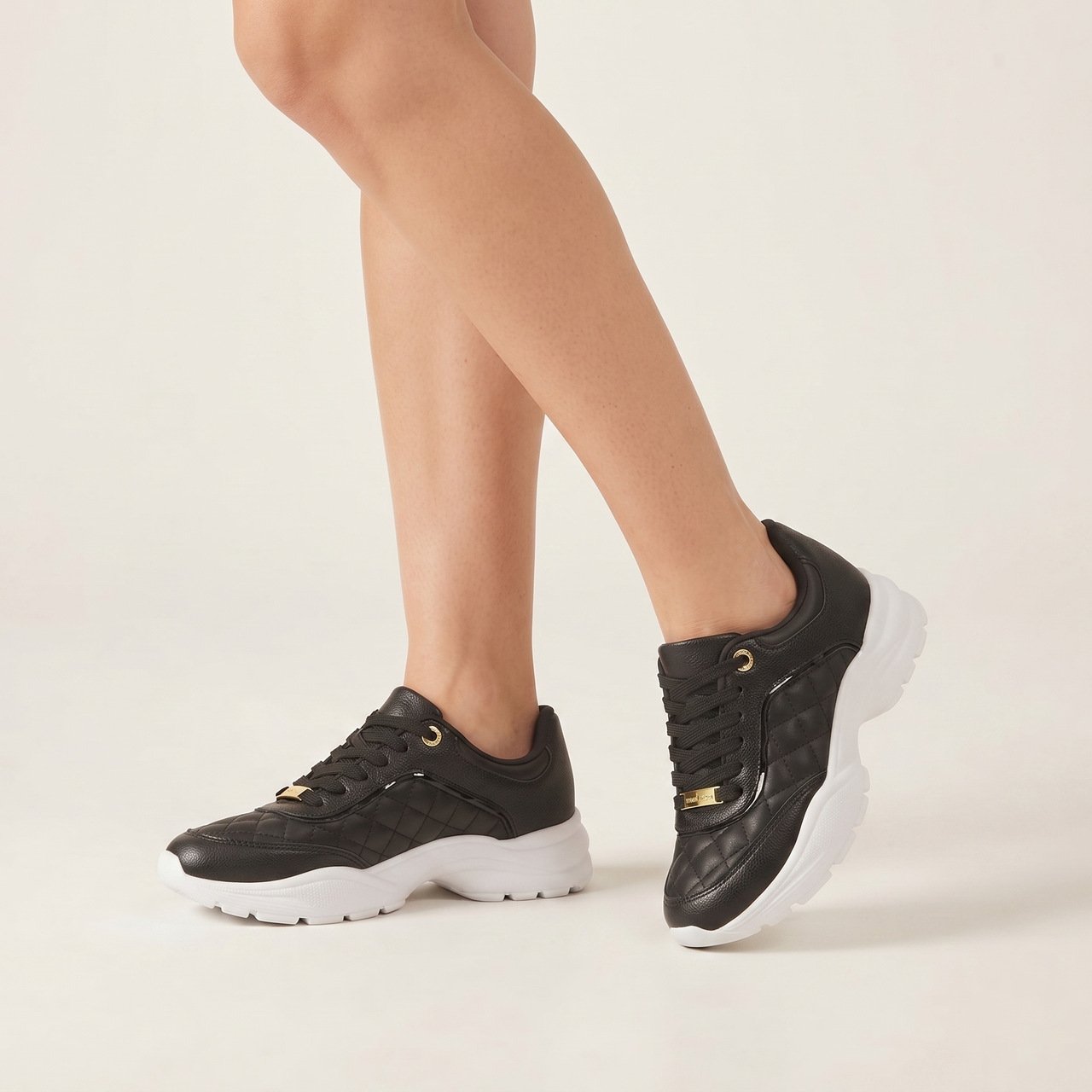Tênis Feminino Moleca Preto Preto 2