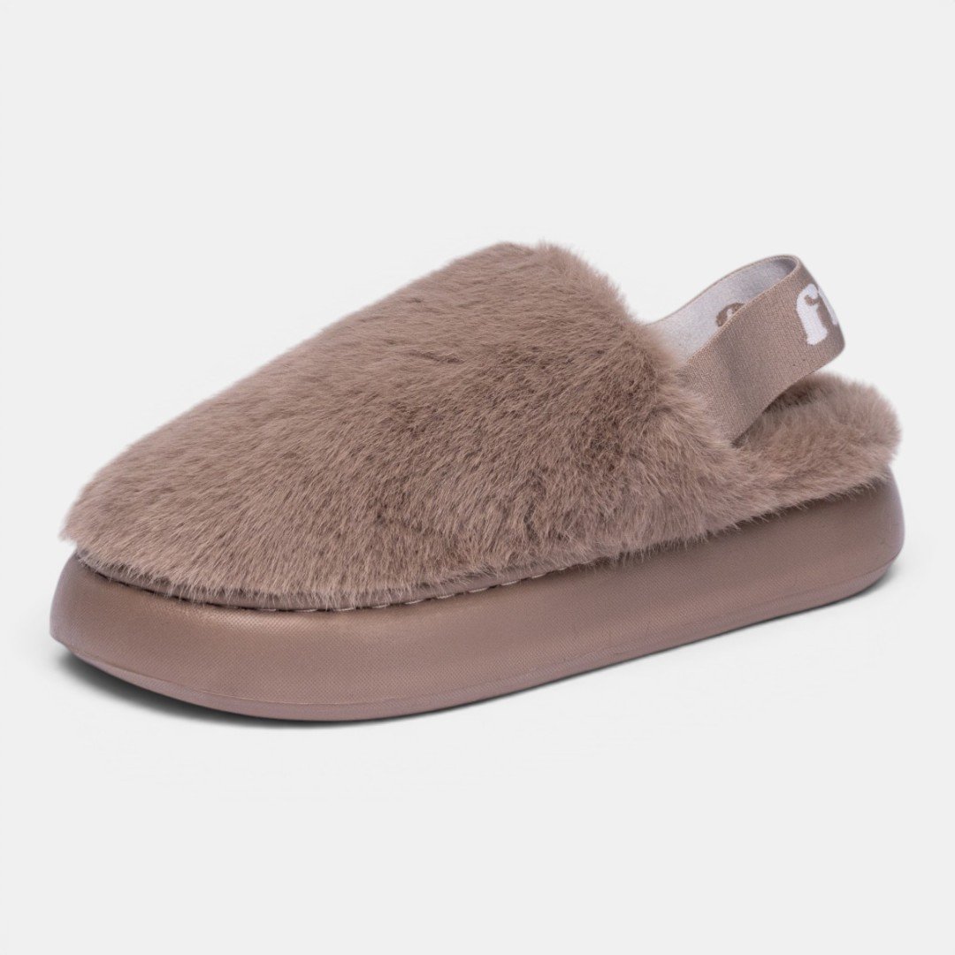 Pantufa Flowfa Ariana Marrom Claro Bege 5