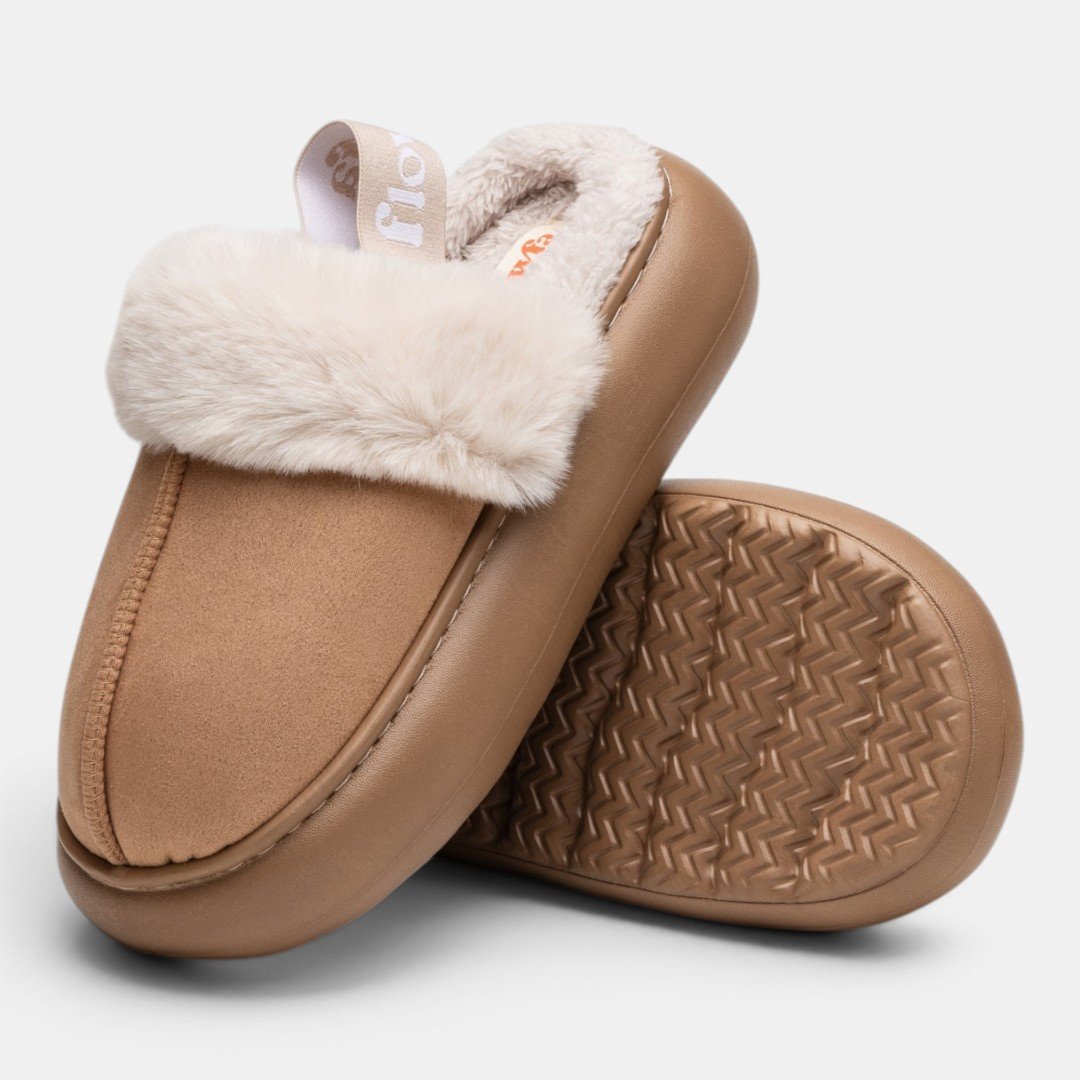 Pantufa Flowfa Zara Caramelo Bege 2