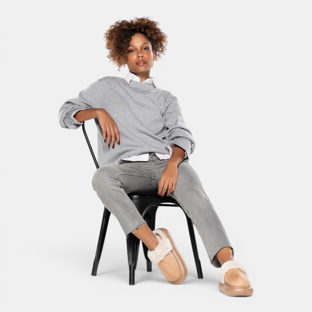 Pantufa Flowfa Zara Caramelo Bege 4