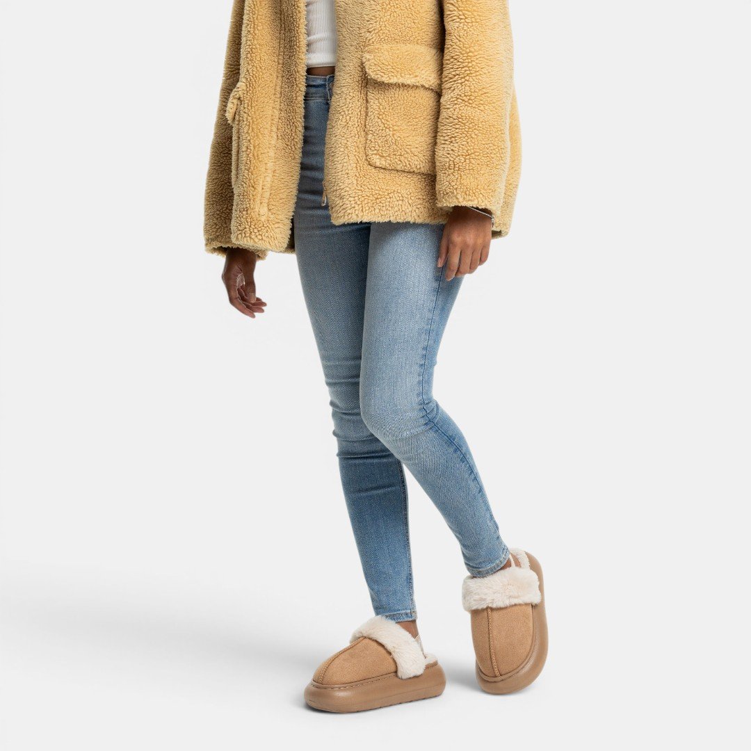 Pantufa Flowfa Zara Caramelo Bege 5