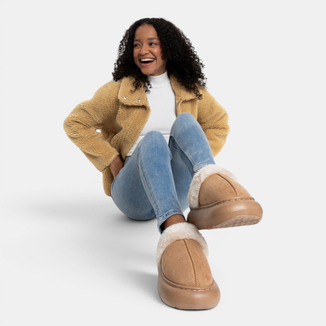 Pantufa Flowfa Zara Caramelo Bege 6