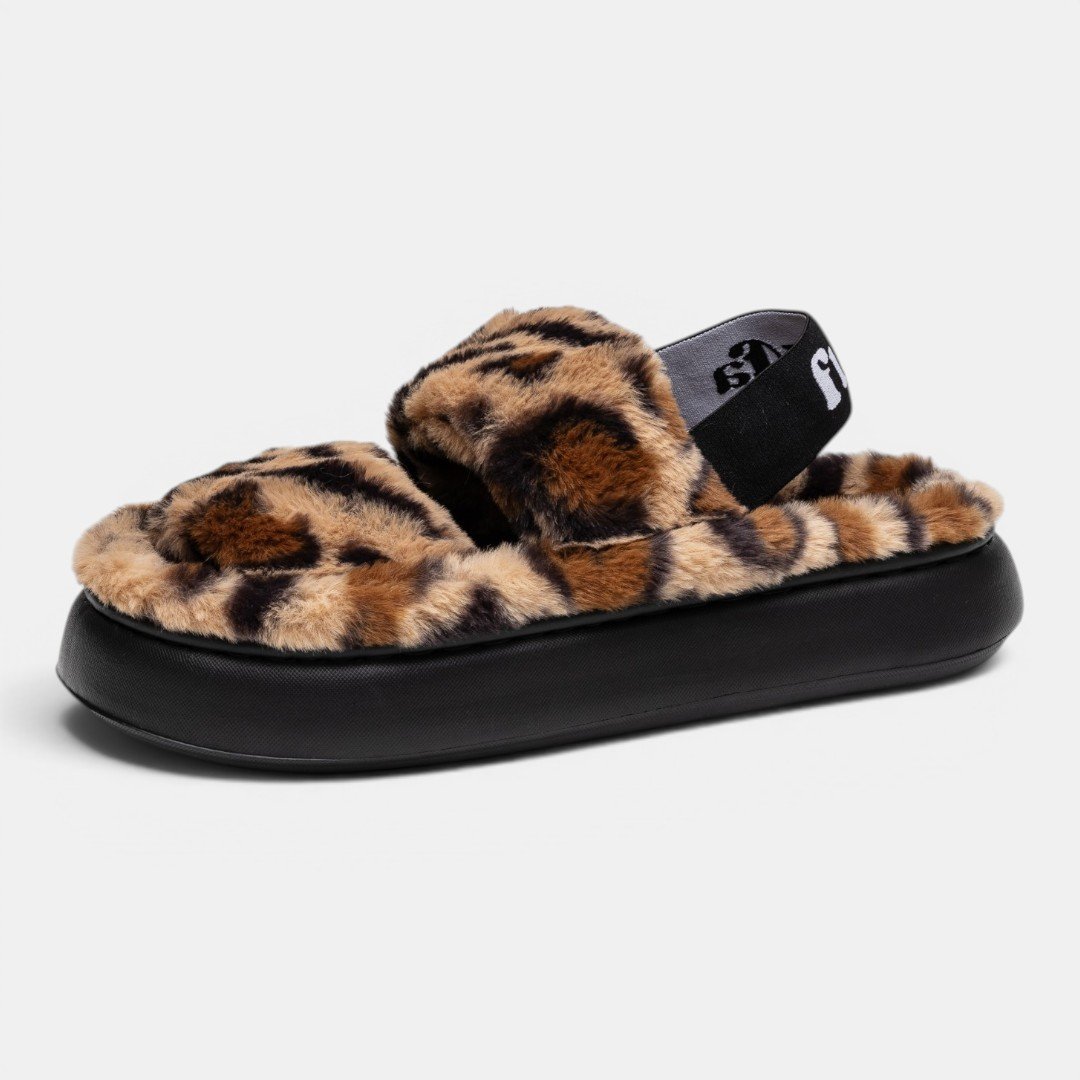 Pantufa Flowfa Kelly Onça Bege 5
