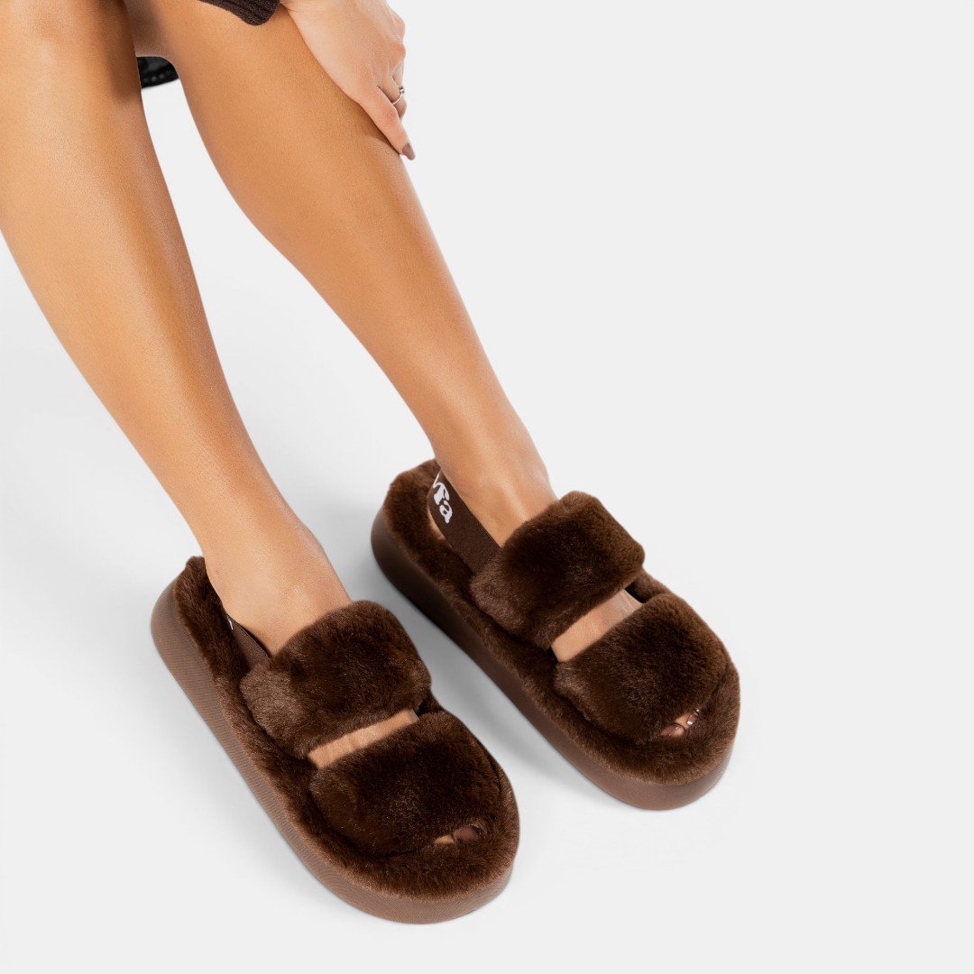 Pantufa Flowfa Kelly Marrom Marrom 5