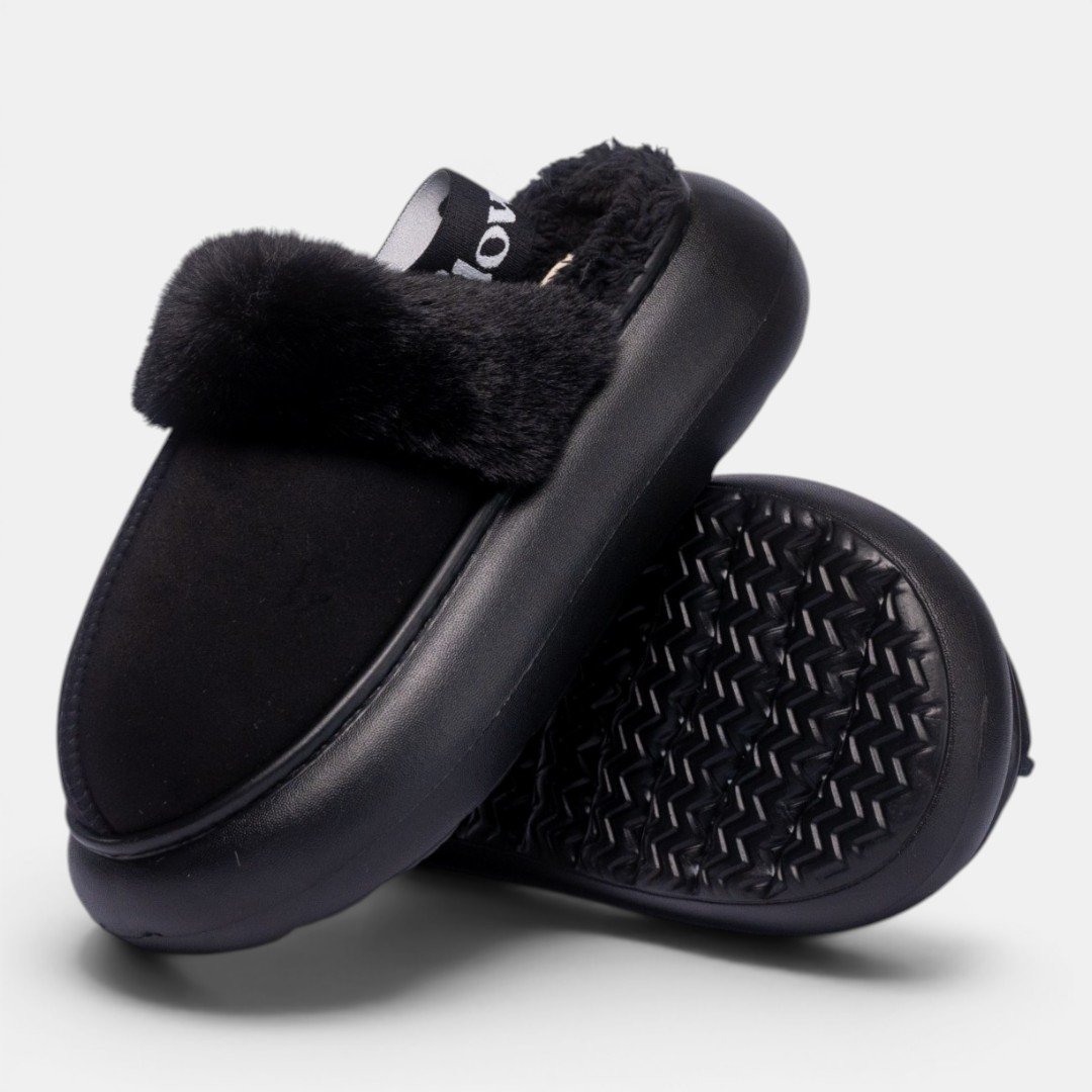Pantufa Flowfa Zara Preta Preto 2