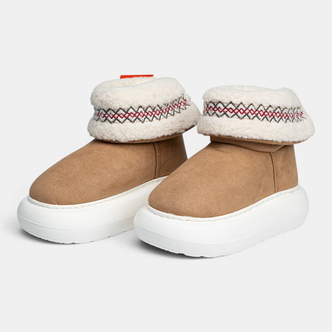 Pantufa Botinha Flowfa Naomi Caramelo Bege 3