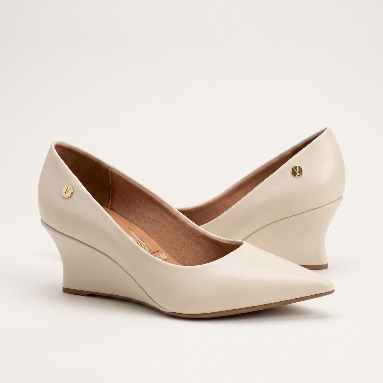 Scarpin Vizzano Anabela Off White Branco 3