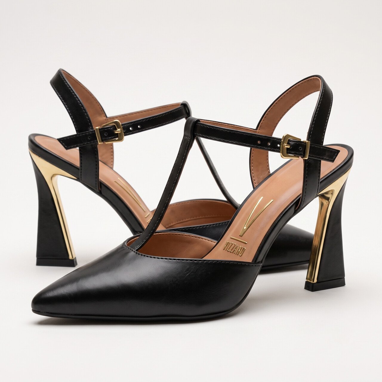 Scarpin Slingback Vizzano Preto Preto 3
