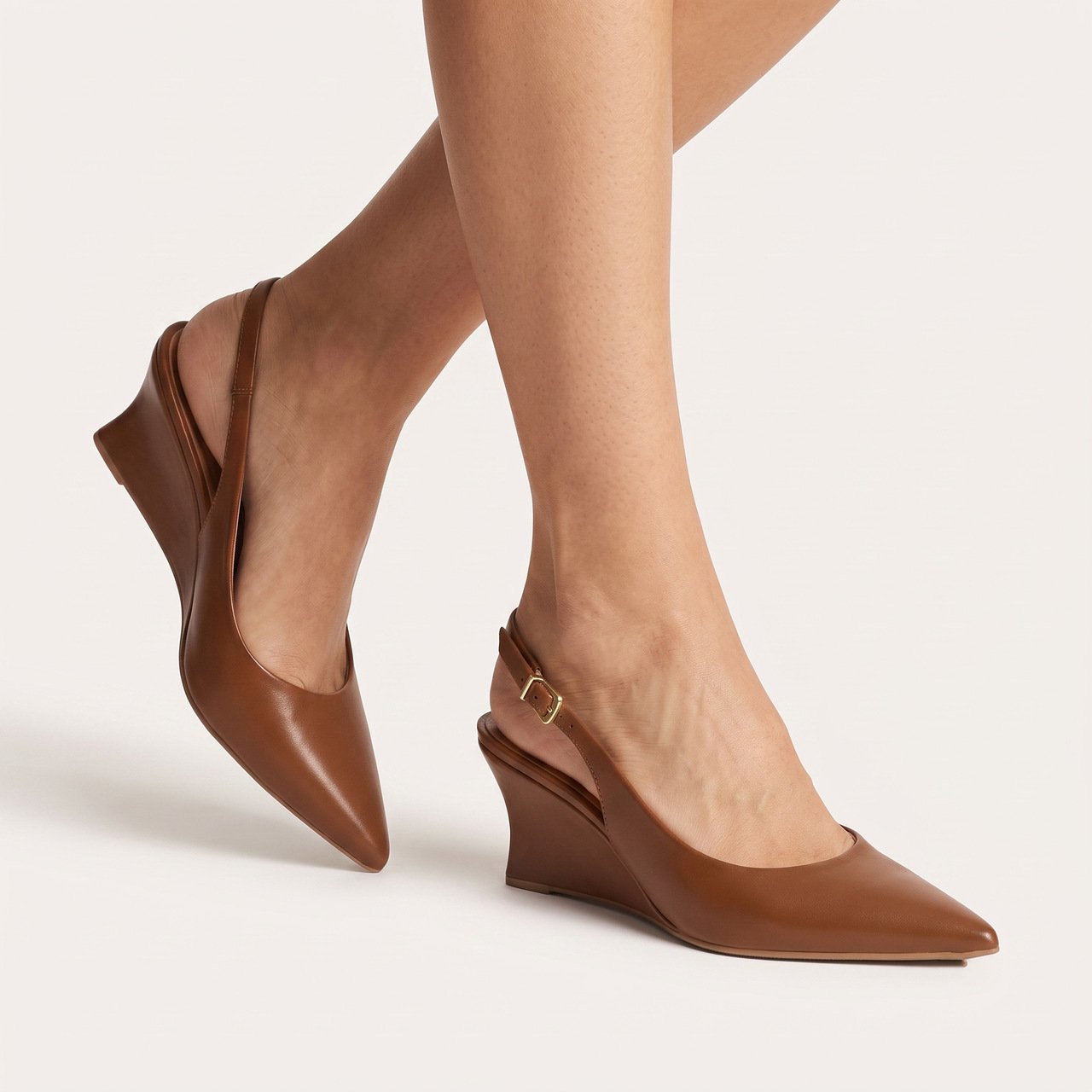 Scarpin Vizzano Slingback Anabela Marrom Marrom 2