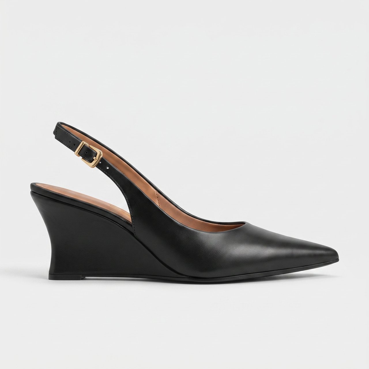 Scarpin Vizzano Slingback Anabela Preto