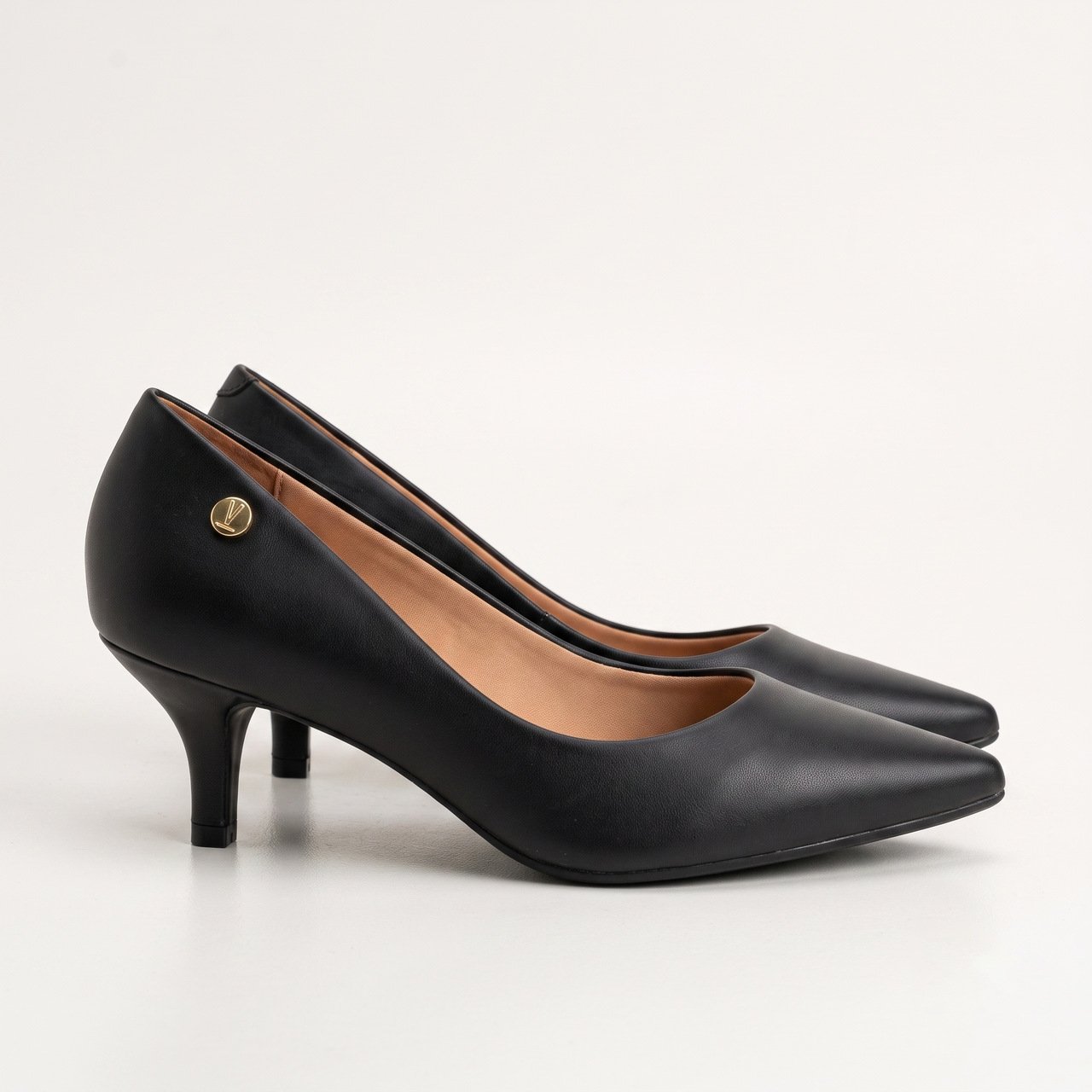 Scarpin Vizzano Salto Baixo Preto Preto 3