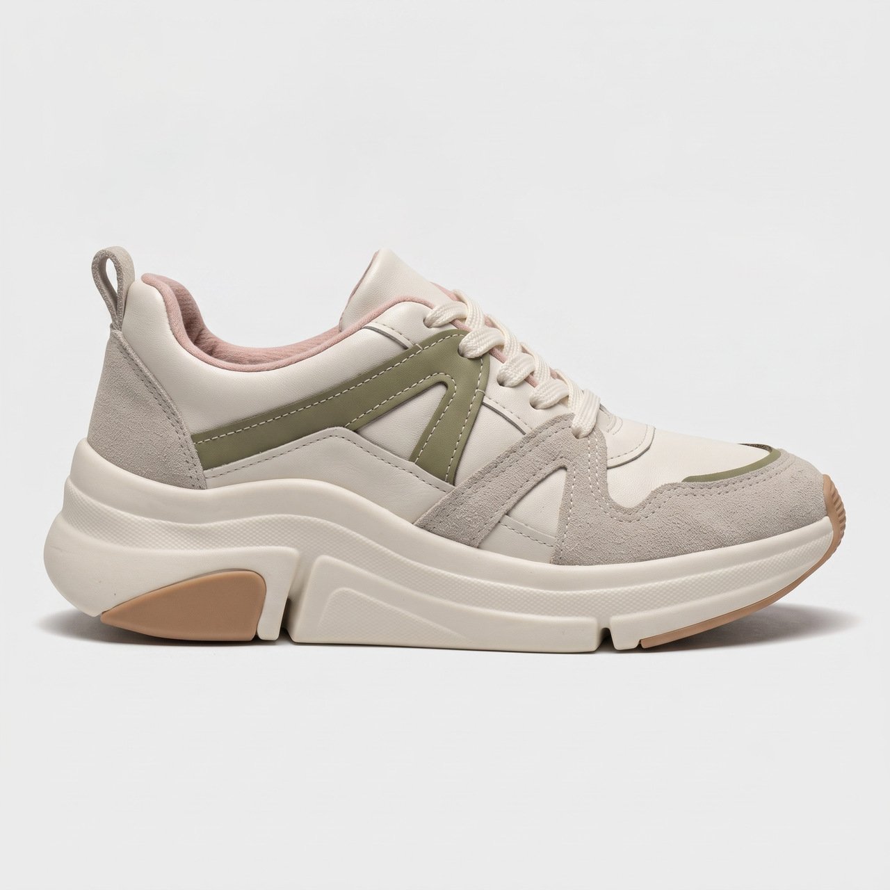 Tênis Feminino Modare Casual Off White com Verde