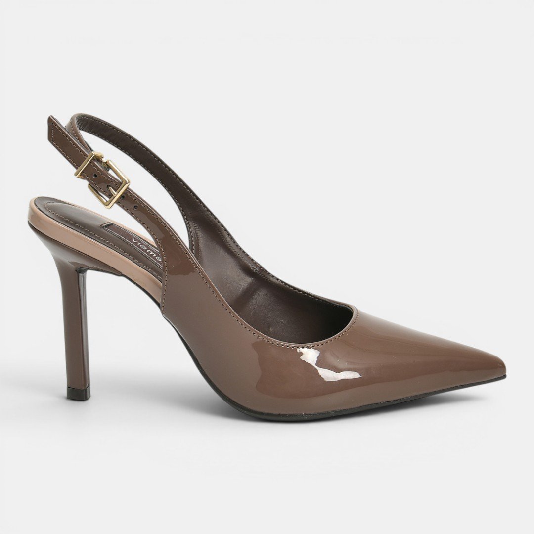Scarpin Slingback Via Marte Marrom