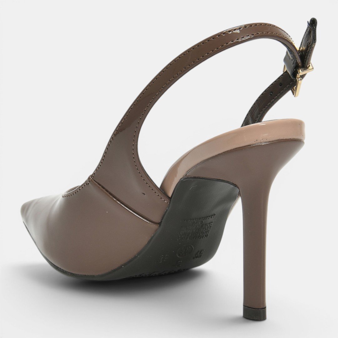 Scarpin Slingback Via Marte Marrom Marrom 3