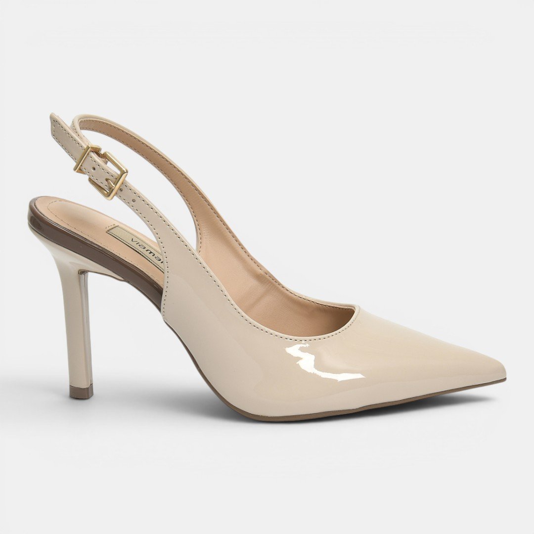 Scarpin Slingback Via Marte Off White