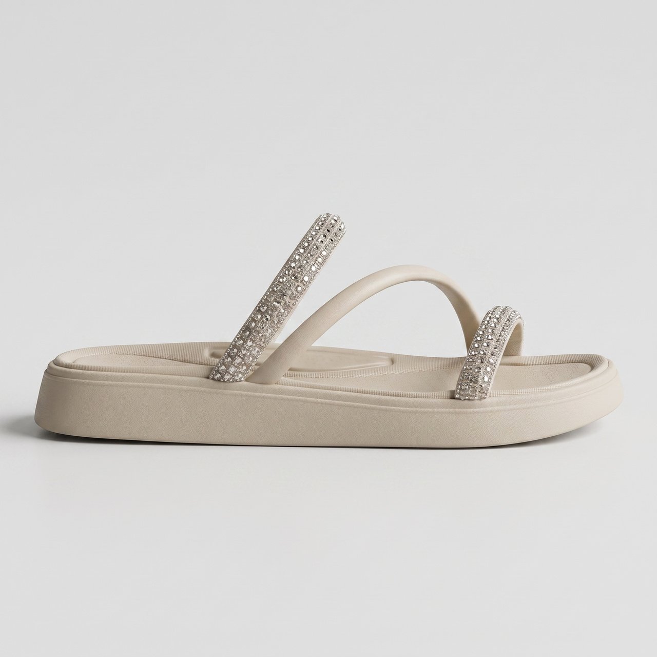 Papete Moleca Com Strass Off White