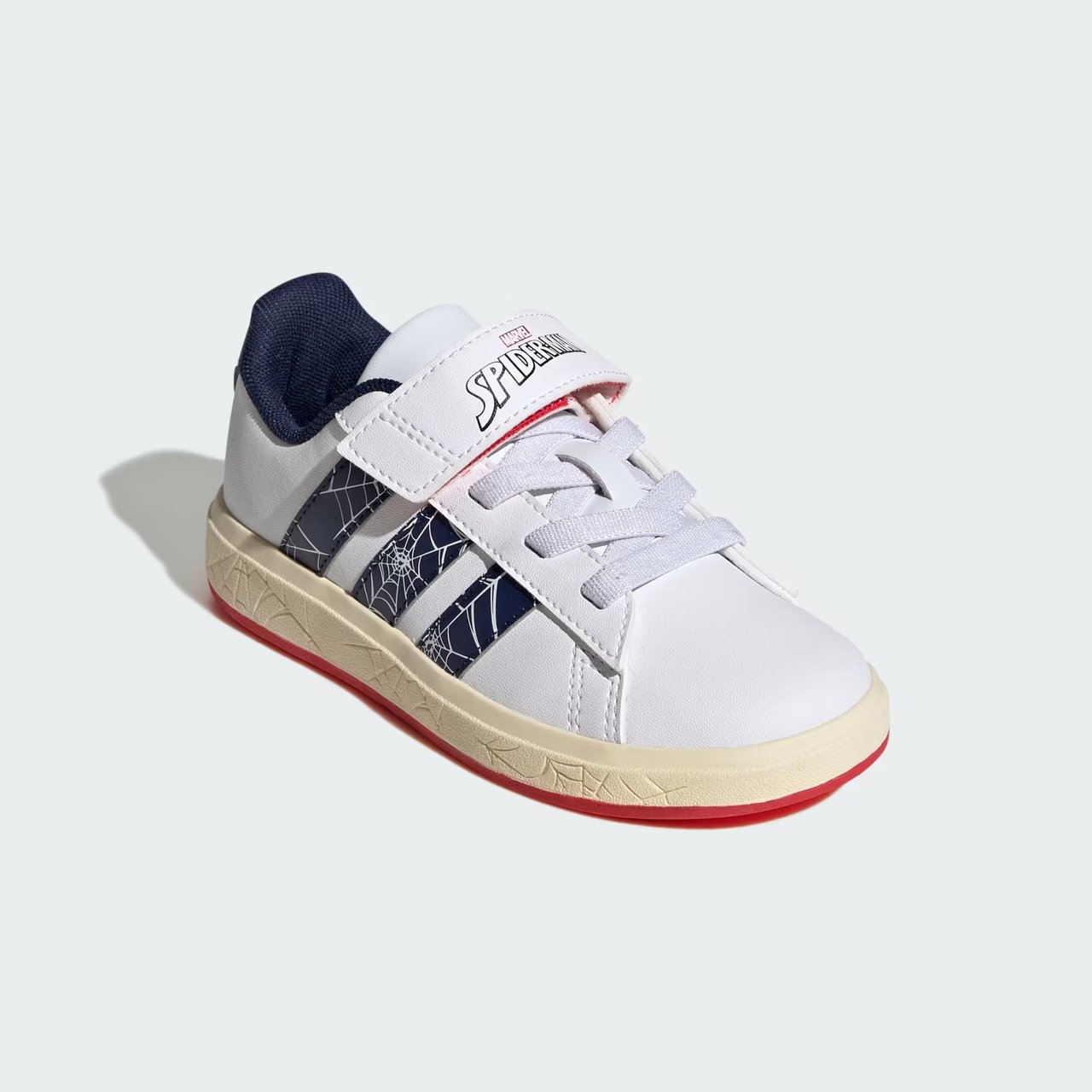 Tênis Adidas Marvel Spider-Man Grand Court Infantil Branco Branco 2