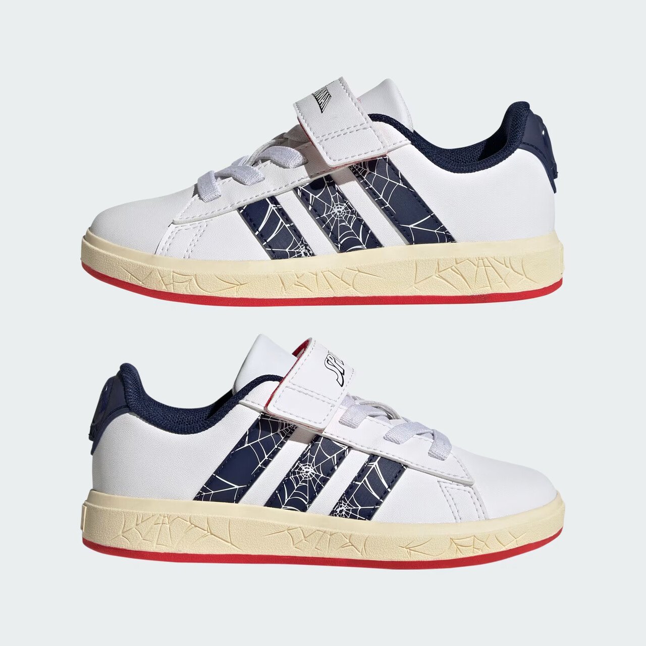 Tênis Adidas Marvel Spider-Man Grand Court Infantil Branco Branco 6