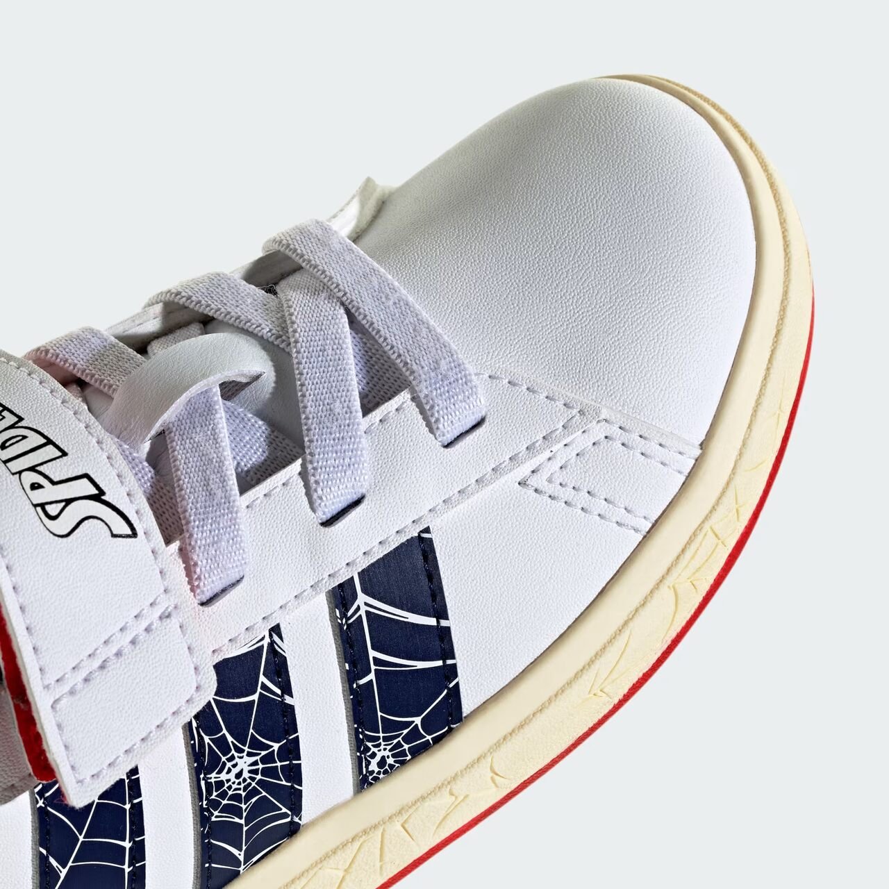 Tênis Adidas Marvel Spider-Man Grand Court Infantil Branco Branco 8