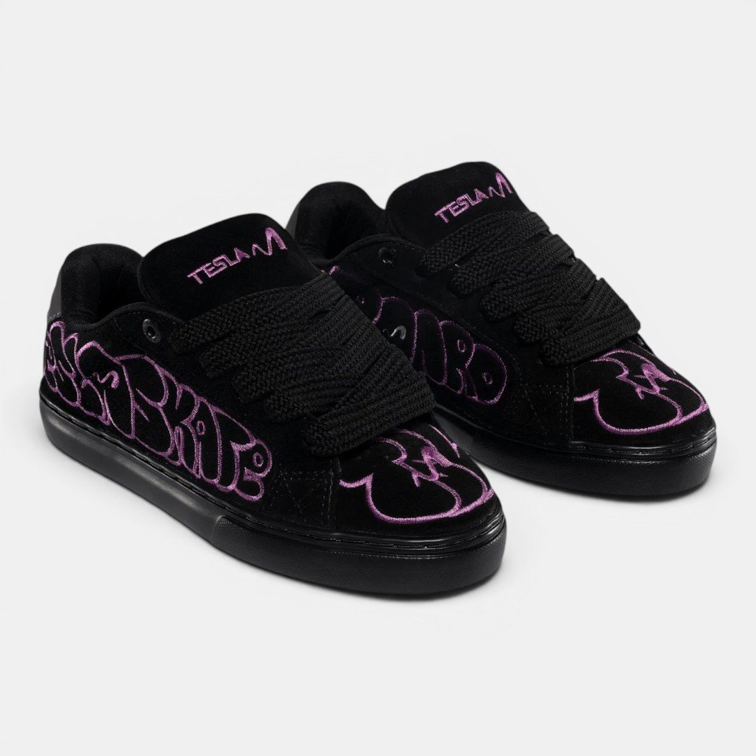 Tênis Tesla Hertz Black Purple Preto 2