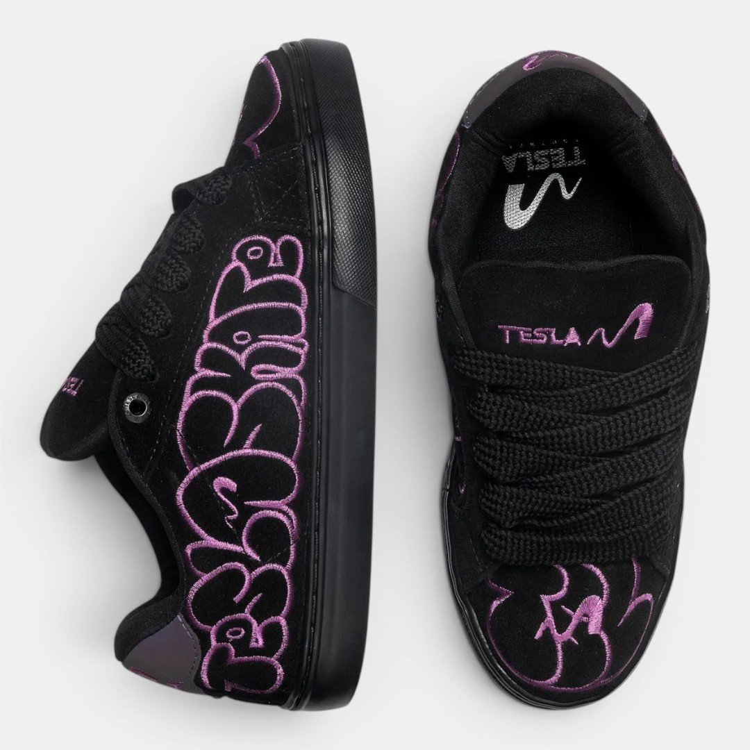 Tênis Tesla Hertz Black Purple Preto 5