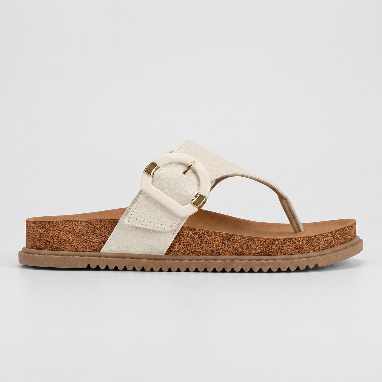 Papete Feminina Beira Rio Off White