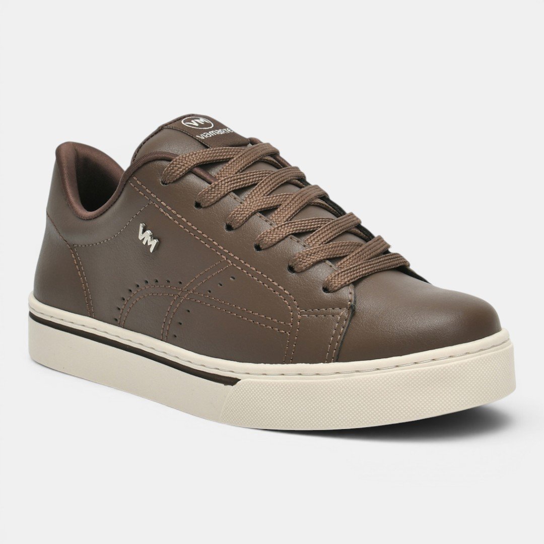 Tênis Via Marte Casual Feminino Marrom Bege 2