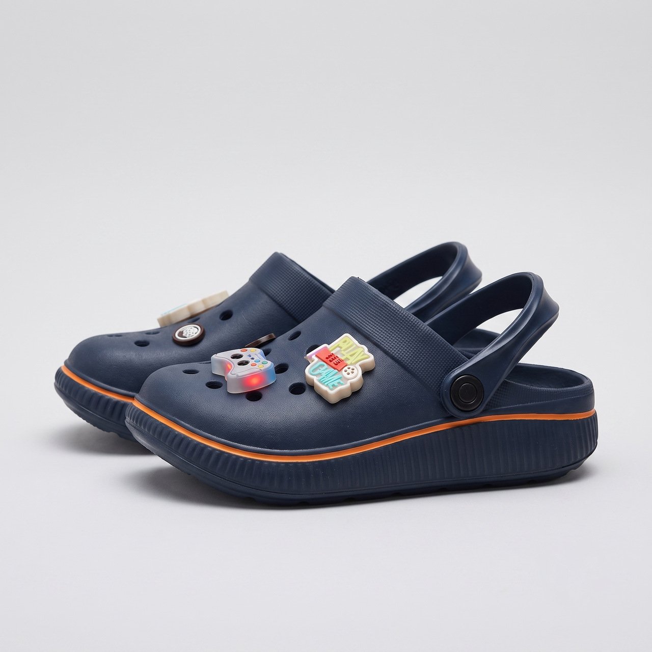 Babuche Infantil Molekinho Com Luz Azul Marinho Azul 2