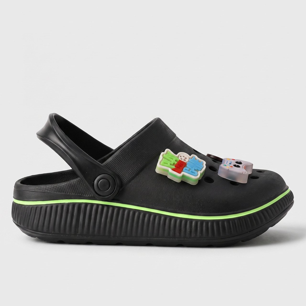 Babuche Infantil Molekinho Com Luz Preto