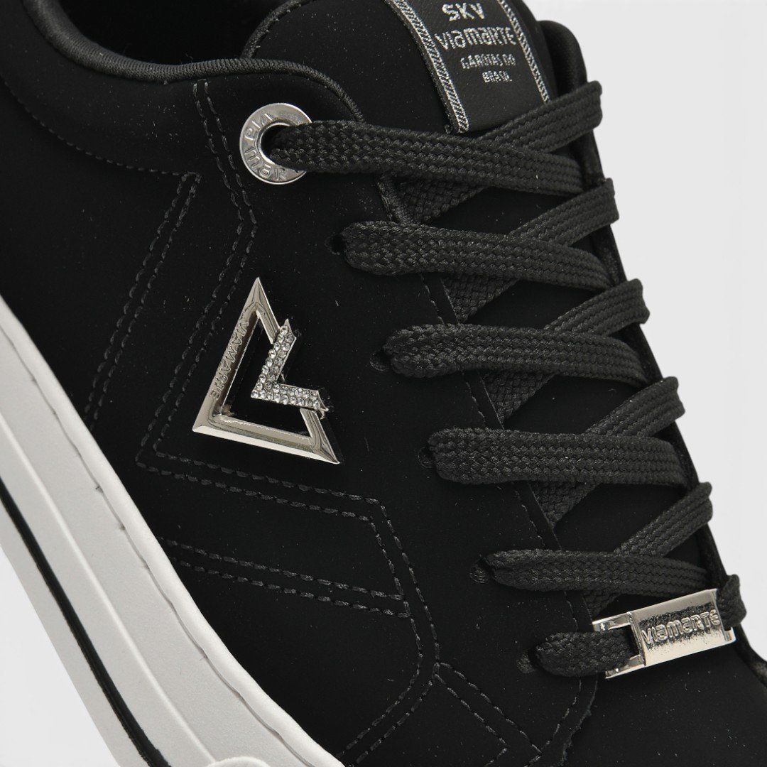 Tênis Via Marte Casual Feminino Preto Preto 5
